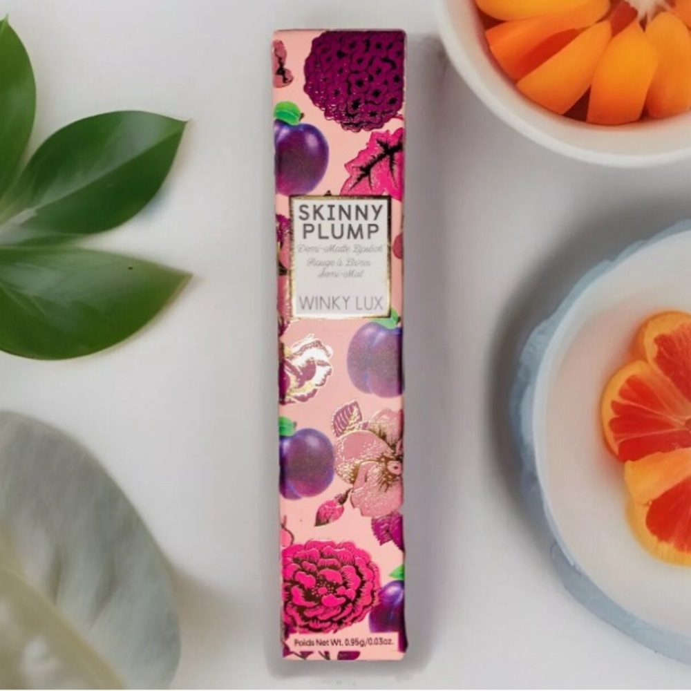 NEW Winky Lux Skinny Plump Demi-Matte Lipstick In Stripped Down - Rosy Pink Nude